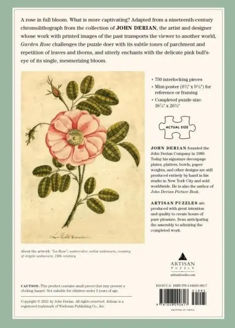 Artisan Puzzles: John Derian - Garden Rose (1000)