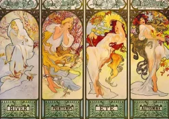 Bluebird Puzzle: Alfons Mucha - Four Seasons, 1900 (1000)