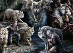 Bluebird Puzzle: Anne Stokes - Wolf collage (1500)