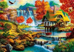 Bluebird Puzzle: Country House by the Water Fall (1000)
