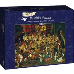 Bluebird Puzzle: Pieter Bruegel the Elder - The Fight Between Carnival and Lent, 1559 (1000)
