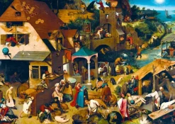 Bluebird Puzzle: Pieter Bruegel the Elder - Netherlandish Proverbs, 1559 (1000)