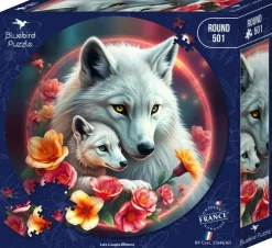 Bluebird Puzzle: Round - Les Loups Blancs (501)