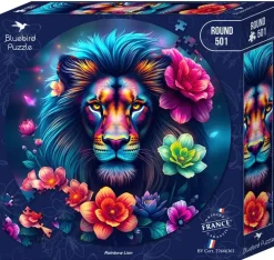 Bluebird Puzzle: Round - Rainbow Lion (501)