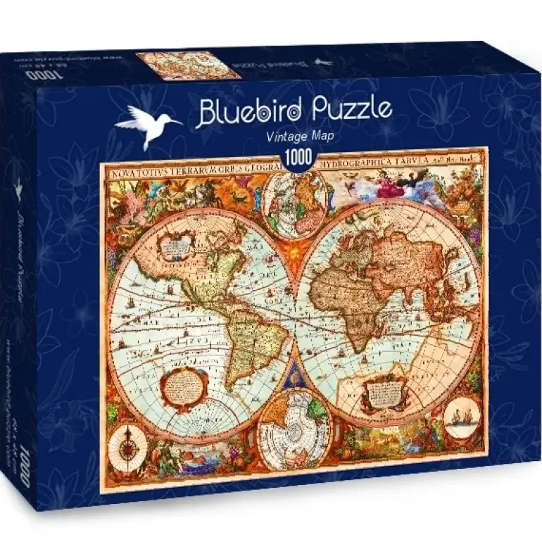 Bluebird Puzzle: Vintage Map (1000)