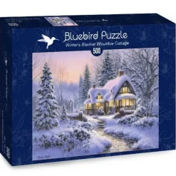 Bluebird Puzzle: Winter's Blanket Wouldbie Cottage (500)