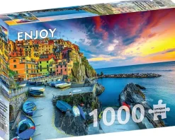 Enjoy: Manarola Harbor at Sunset, Cinque Terre, Italy (1000)