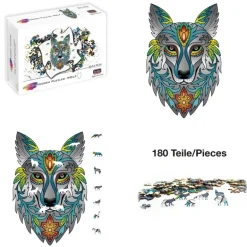 Eureka: Rainbow Wooden Puzzles, Wolf (180)