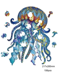 Eureka: Rainbow Wooden Puzzles, Jellyfish (106)