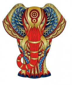 Eureka: Rainbow Wooden Puzzles, Elephant (120)