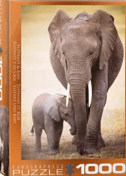 EuroGraphics: Elephant & Baby (1000)