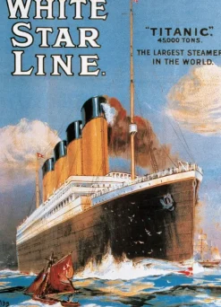 EuroGraphics: Titanic White Star Line (Retro Poster) (1000)