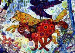 Grafika: Sally Rich - Wolves in a Blue World (1000)