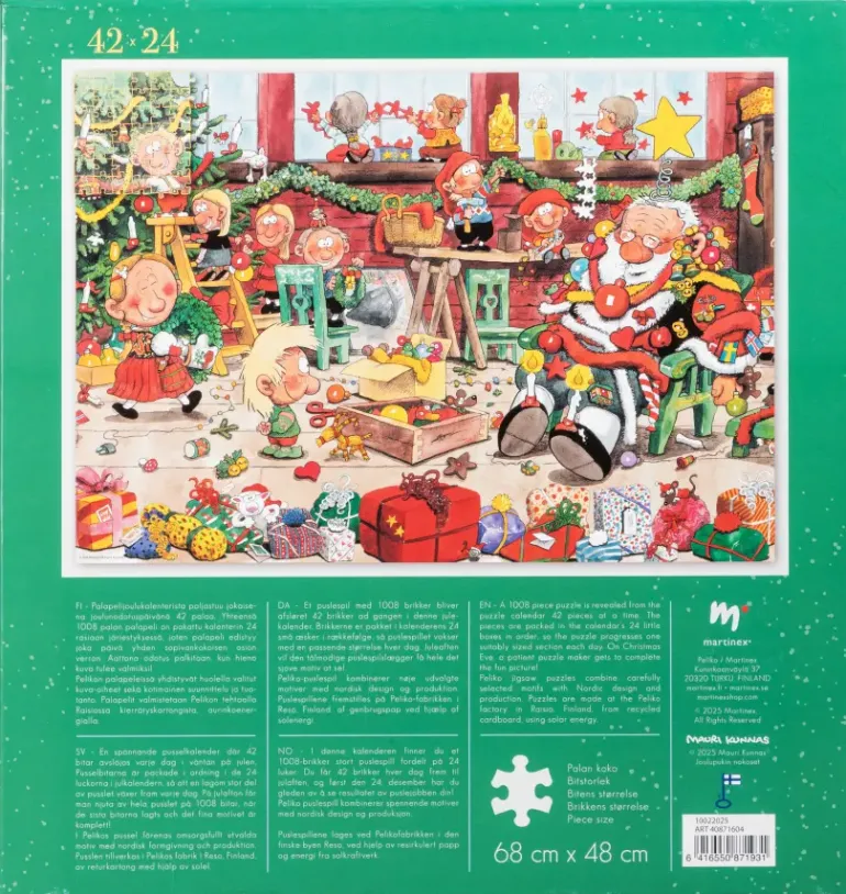 Peliko: Pusselkalender - Julpyntningsdags! (1008)