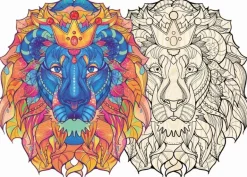 Philos: Artifact Wooden Puzzle - Lion, 2 in 1 (177)