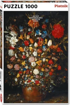 Piatnik: Jan Brueghel the Elder - Flowers in a Wooden Vessel (1000)