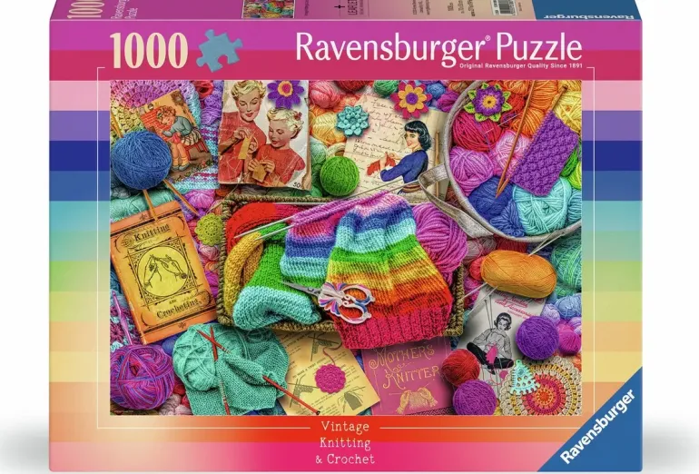 Ravensburger: Aimee Stewart - Vintage Knitting & Crochet (1000)