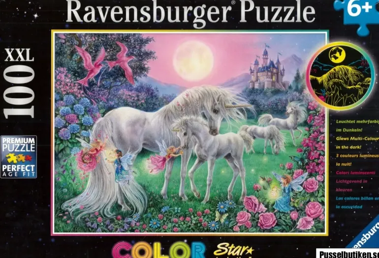 Ravensburger: Color Star Line - Unicorns in the Moonlight (100)