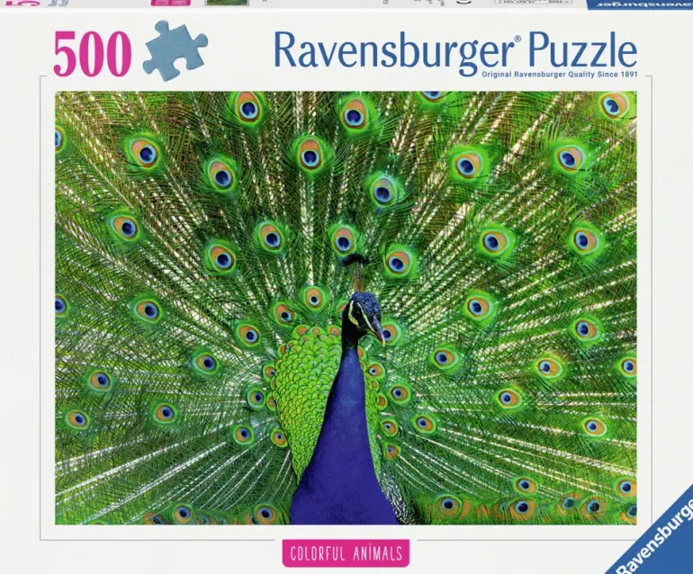 Ravensburger: Colorful Animals - Peacock (500)