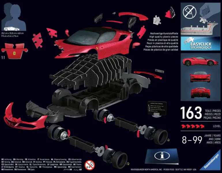 Ravensburger: 3D - Ferrari SF90 Stradale (163)
