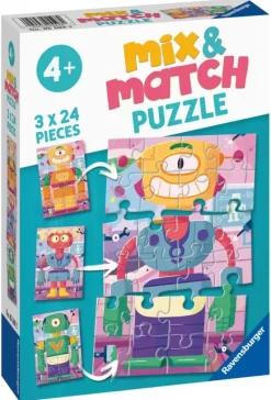 Ravensburger: Mix & Match - Build Your Robots! (3 x 24)