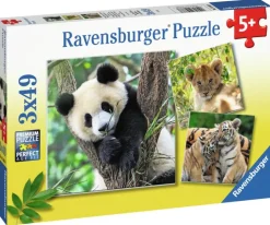 Ravensburger: Panda, Lion and Tiger Cubs (3 x 49)
