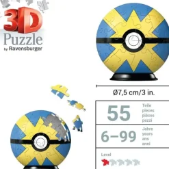 Ravensburger: Puzzle Ball - Pokemon, Quick Ball (54)