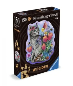 Ravensburger: Wooden Träpussel - Lovely Cat (150)