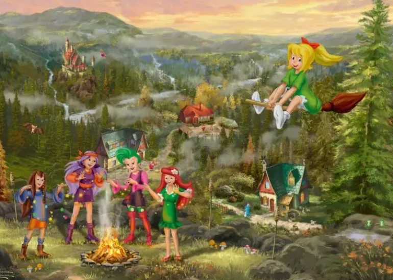 Schmidt: Thomas Kinkade Studios - Bibi Blocksberg, Young Witch Meeting (1000)