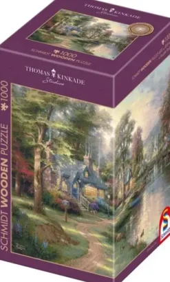 Schmidt: Wooden Träpussel - Thomas Kinkade Studios, Hometown Lake (1000)