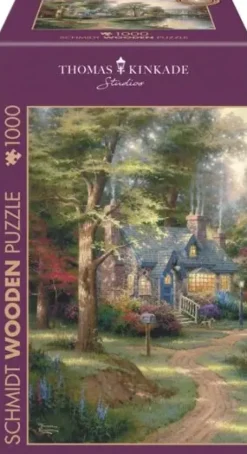 Schmidt: Wooden Träpussel - Thomas Kinkade Studios, Hometown Lake (1000)