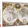 Trefl: A New Land and Water Map of the Entire Earth, 1630 - Henricus Hondius (2000)