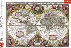 Trefl: A New Land and Water Map of the Entire Earth, 1630 - Henricus Hondius (2000)