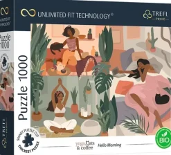Trefl Prime Infinity: Yoga, Cats & Coffee - Hello Morning (1000)