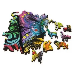 Trefl: Träpussel Wood Craft - Colorful Puppy (501)