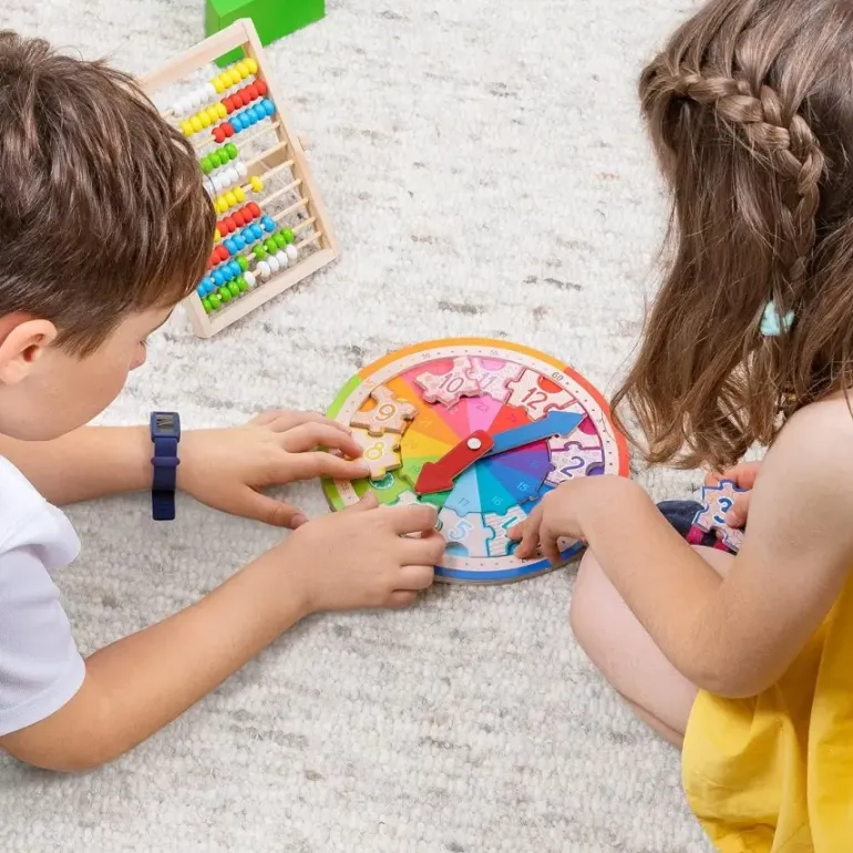 Trendhaus: ABC Champions - Learning Clock Wooden Puzzle
