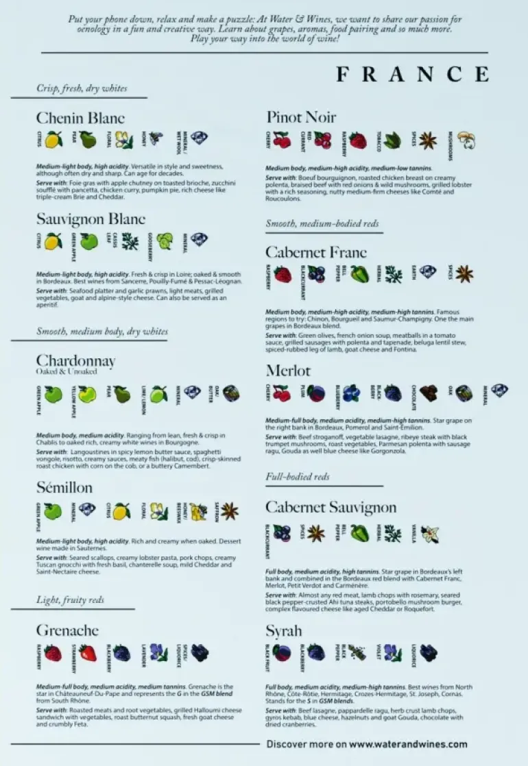 Water & Wines: France - Wine Puzzle (1000)